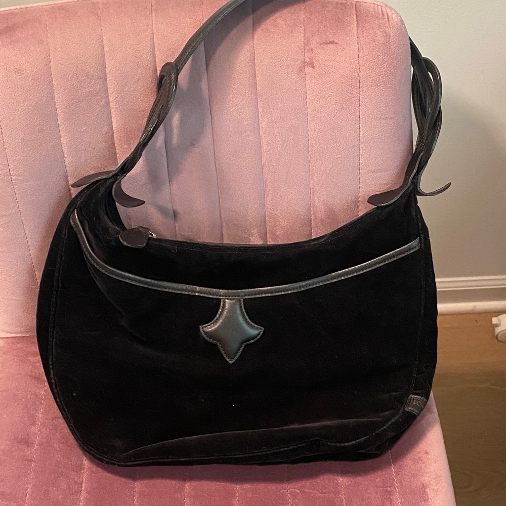 Longchamp velvet hobo